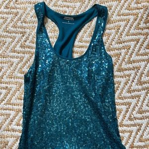 Express Sequin Racerback tank